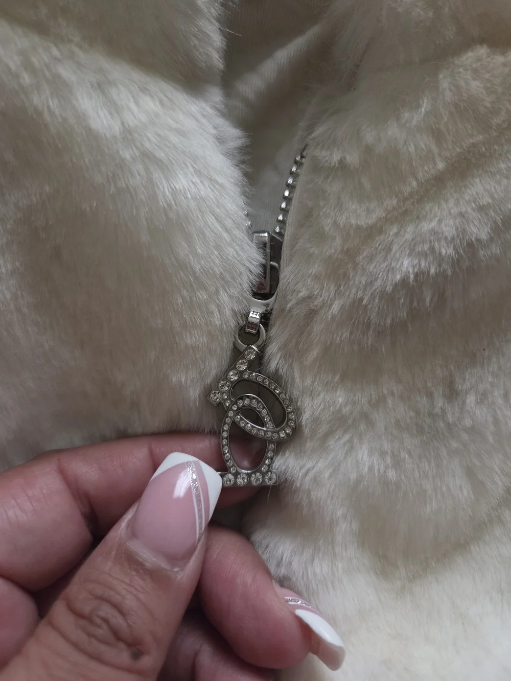 bebe Cream Faux-Fur Hooded Zip Teddy Jacket - Picture 6 of 12